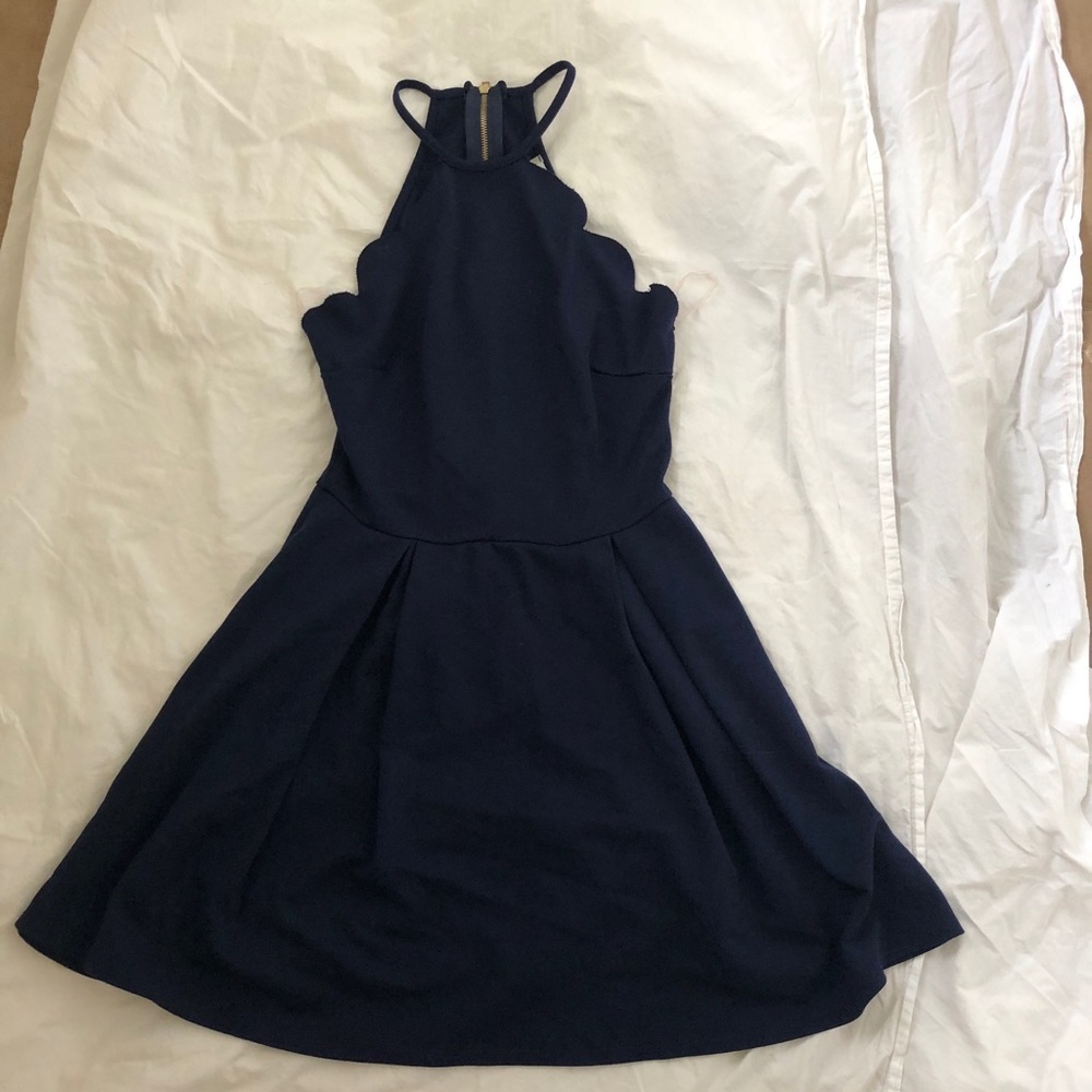 Navy Blue Skater Dress